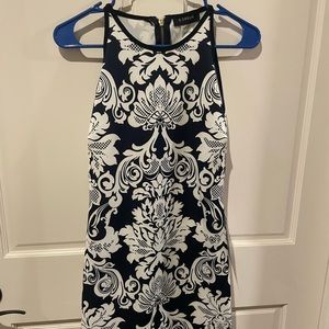 B. Darlin Navy Blue and White patterned dress